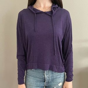 Lightweight purple pullover hoodie